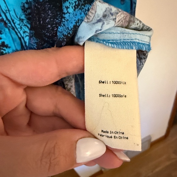 L'AGENCE Blue and Purple Button Down Shirt - Picture 8 of 16